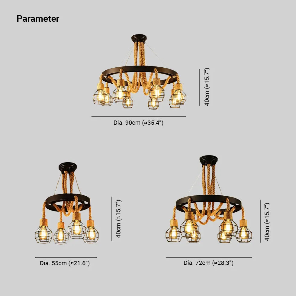 Zwarte hanglamp industrieel met retro jute touw