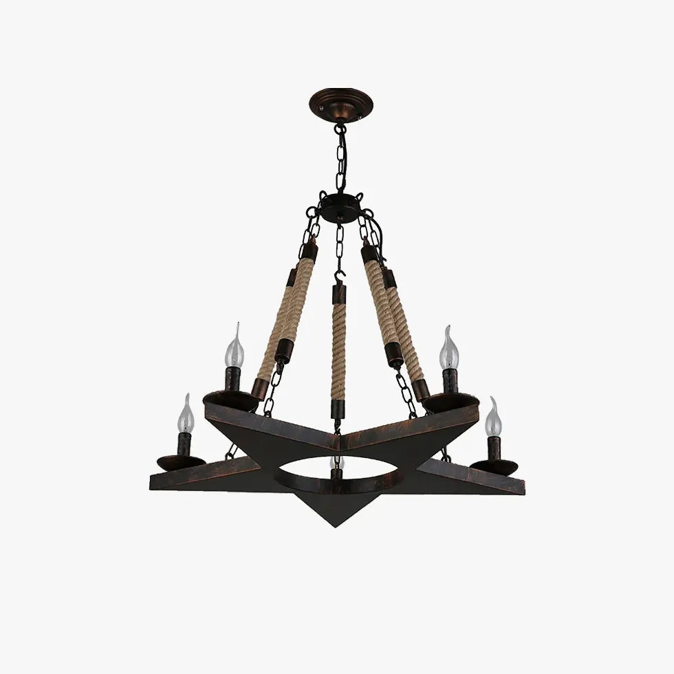 Industriële hanglampen met retro touwster design