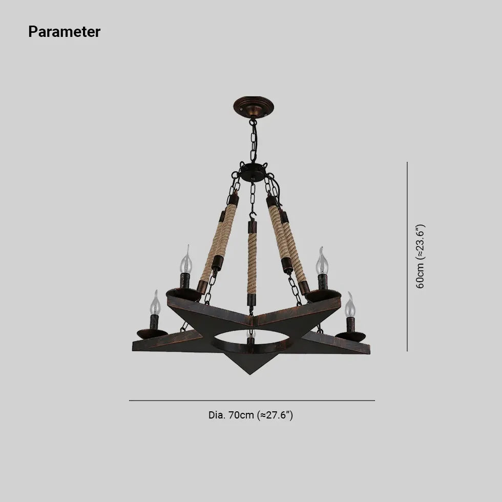 Industriële hanglampen met retro touwster design