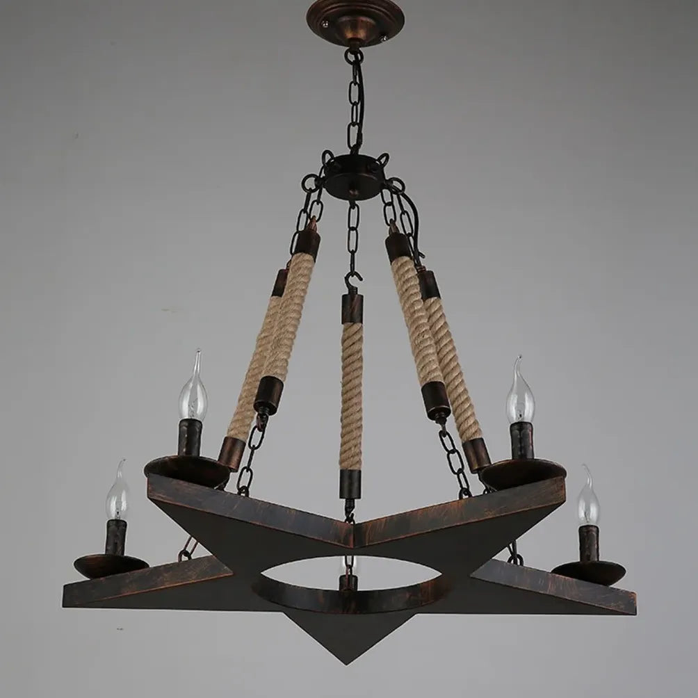 Industriële hanglampen met retro touwster design