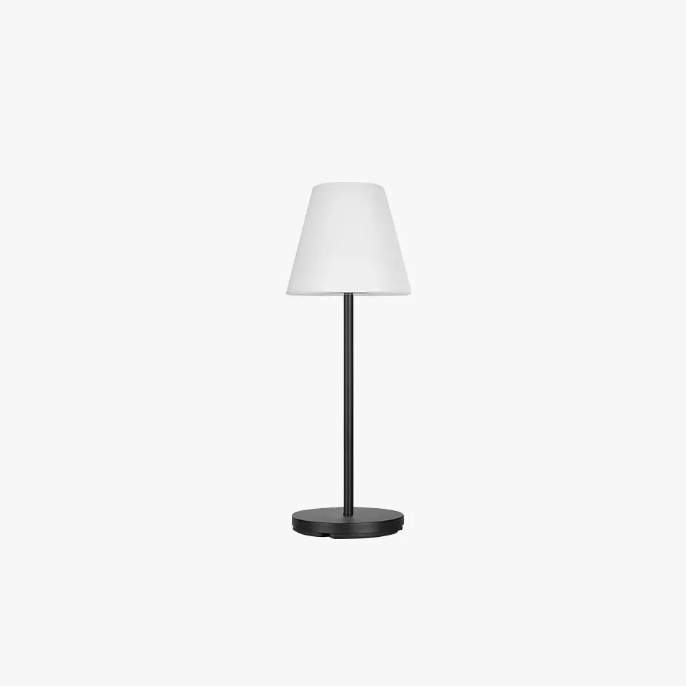 Vloerlamp buiten solar met witte lampenkap