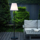 Vloerlamp buiten solar met witte lampenkap