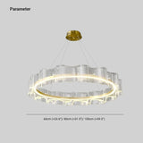 Hanglamp ringen goud golvende rand led