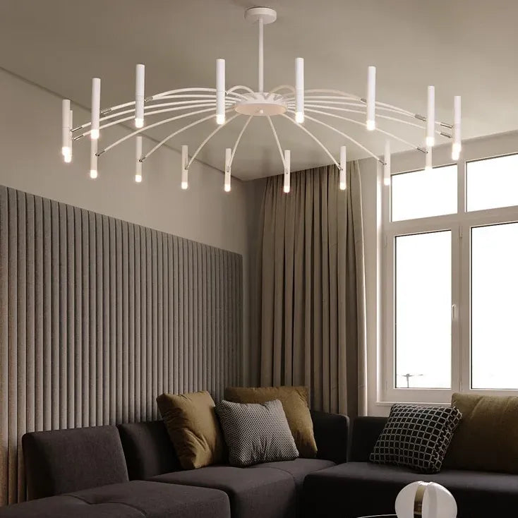 Zwart kroonluchter moderne led voor woonkamer