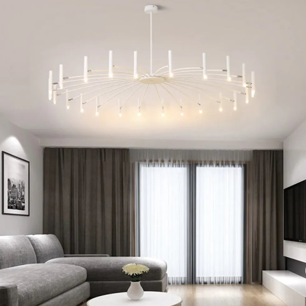 Zwart kroonluchter moderne led voor woonkamer