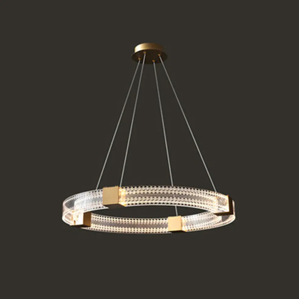 Gllucide hanglamp goud ringvormig slaapkamer