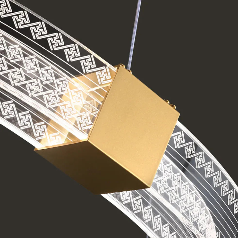 Gllucide hanglamp goud ringvormig slaapkamer