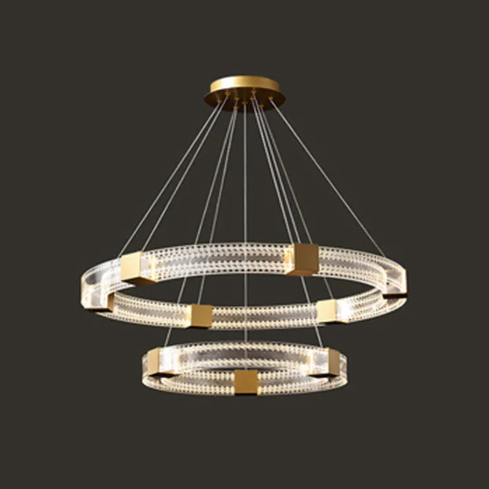 Gllucide hanglamp goud ringvormig slaapkamer