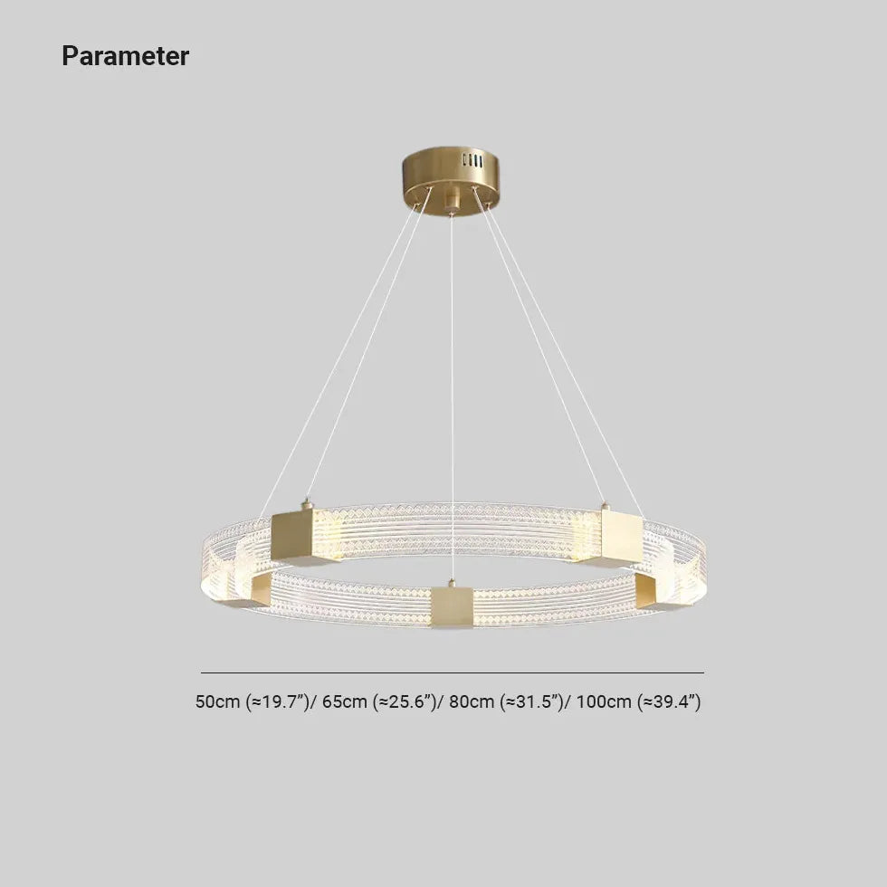 Gllucide hanglamp goud ringvormig slaapkamer