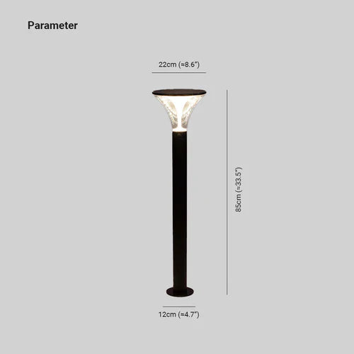 Moderne zwarte padverlichting met zonne energie lichtpalen