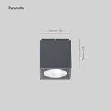 Plafondlamp voor gang modern zwart kubusvorm