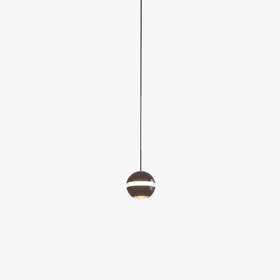 Zwarte metalen hanglamp bolvormige LED verlichting