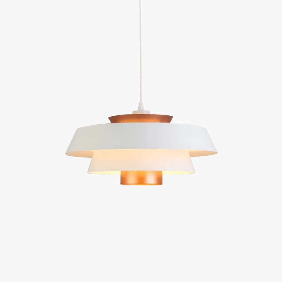 Zwarte hanglamp met dubbele kap voor de slaapkamer