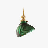 Retro hanglamp groen glas voor eetkamer