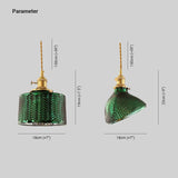 Retro hanglamp groen glas voor eetkamer