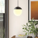 Lampen voor de keuken zwartwitte bolvormige hanglamp