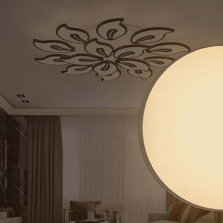 Plafondlamp woonkamer modern bloembladvormig
