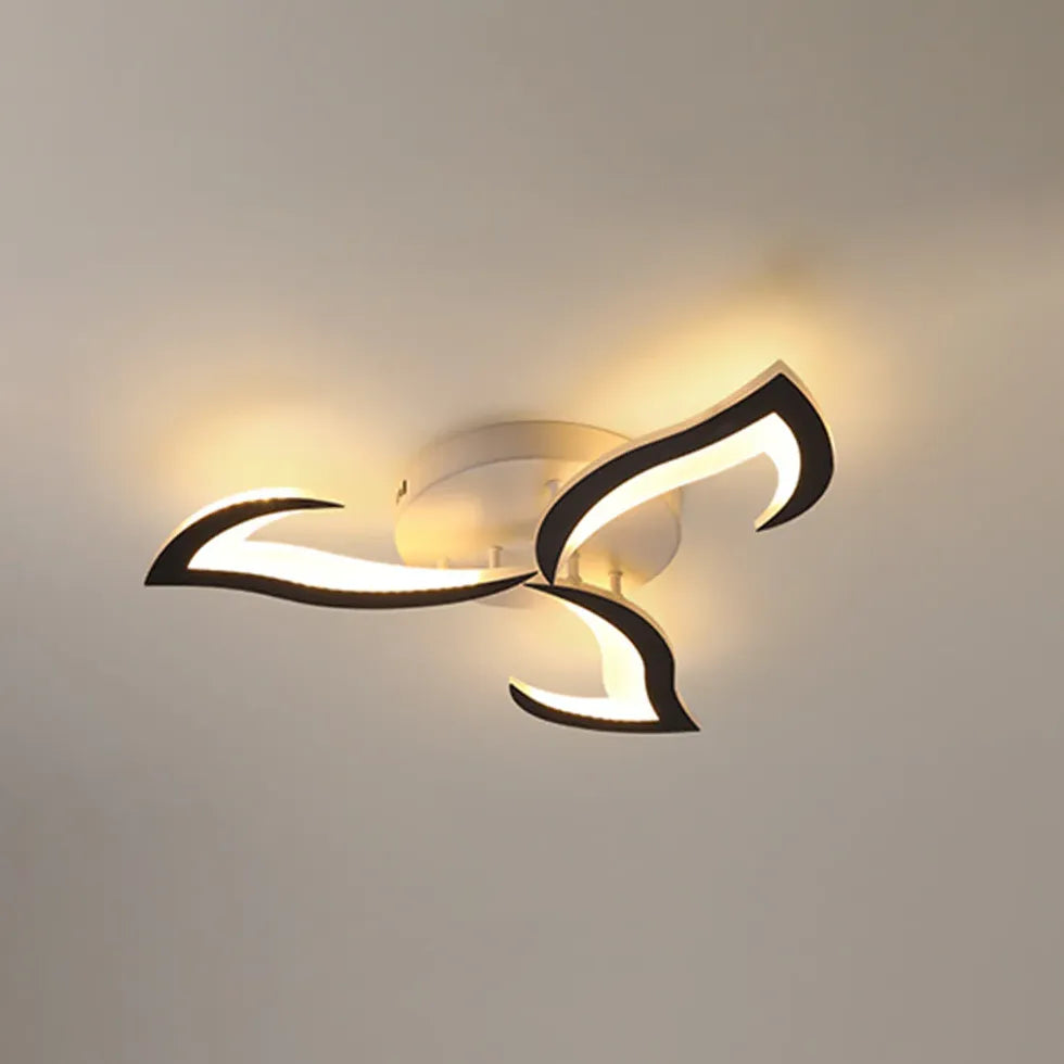 Lampen plafonniere wit bloemvormig slaapkamer dimbaar