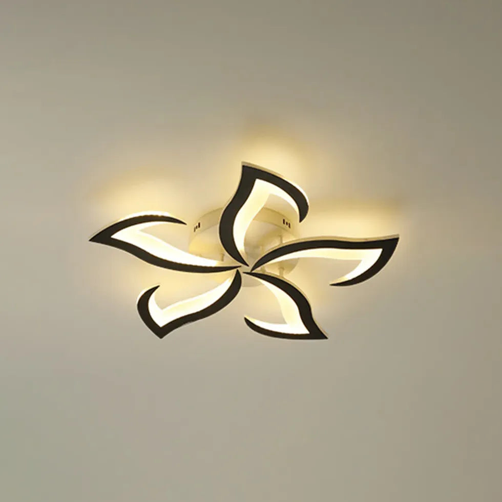 Lampen plafonniere wit bloemvormig slaapkamer dimbaar
