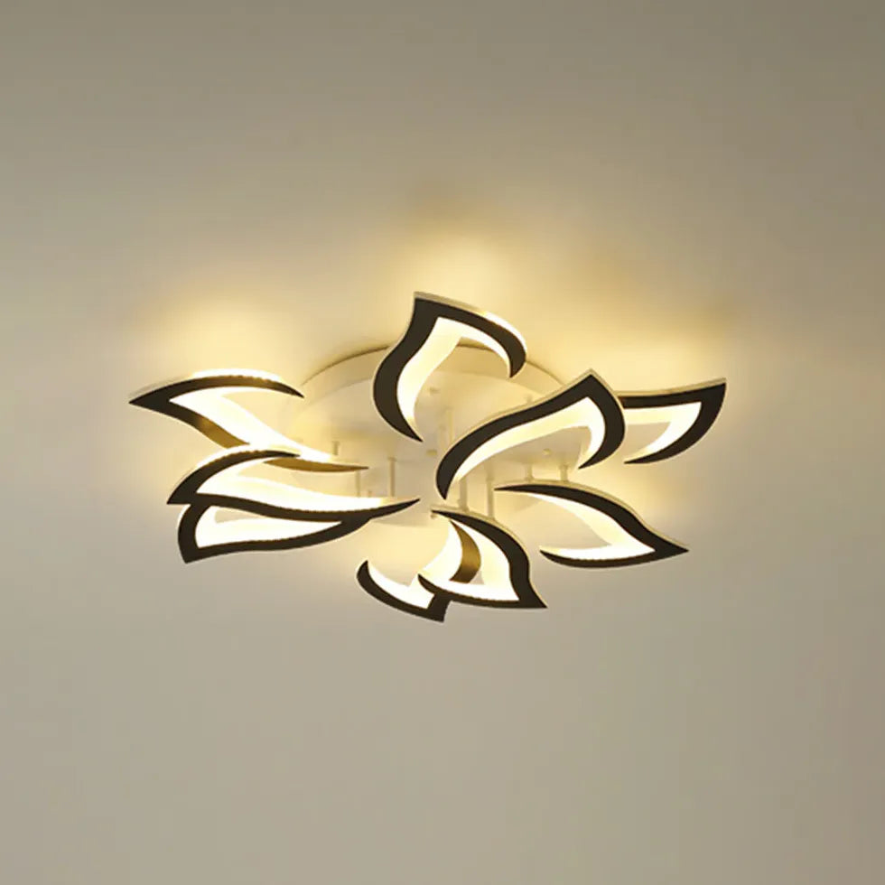Lampen plafonniere wit bloemvormig slaapkamer dimbaar