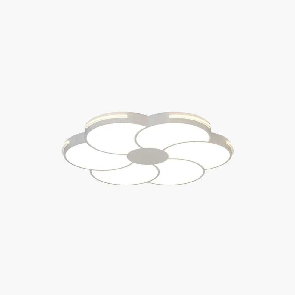 Verlichting slaapkamer plafond wit bloembladvormig