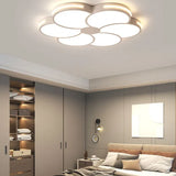 Verlichting slaapkamer plafond wit bloembladvormig