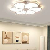 Verlichting slaapkamer plafond wit bloembladvormig