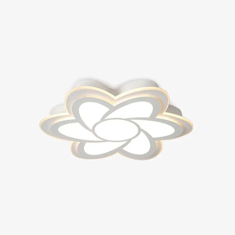 Plafondlamp wit led bloemvormig aluminium kantoor