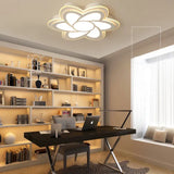 Plafondlamp wit led bloemvormig aluminium kantoor