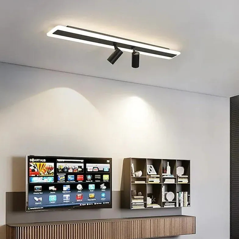Led spots plafond zwart rechthoekig dimbaar