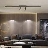 Plafondspots led zwart slank woonkamer