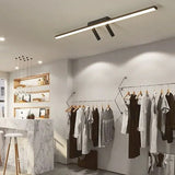 Plafondspots led zwart slank woonkamer