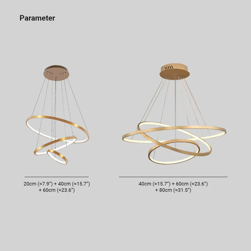 Hanglamp led ring goud met afstandsbediening dimbaar