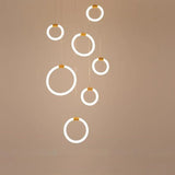 Led cirkel hanglamp meerkoppig met afstandsbediening dimbaar