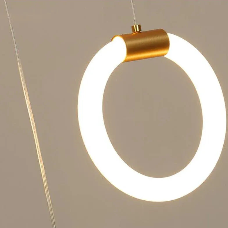 Led cirkel hanglamp meerkoppig met afstandsbediening dimbaar