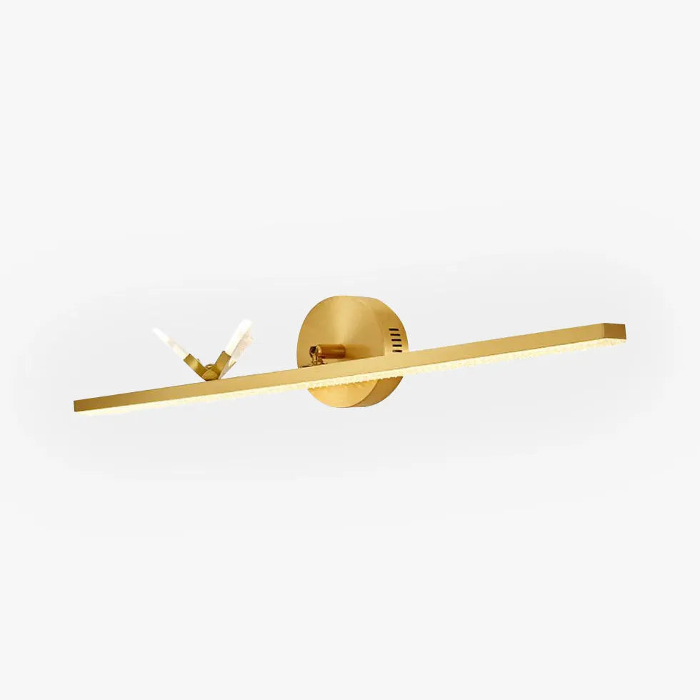 Badkamer wandlamp led goud vlinder lineair