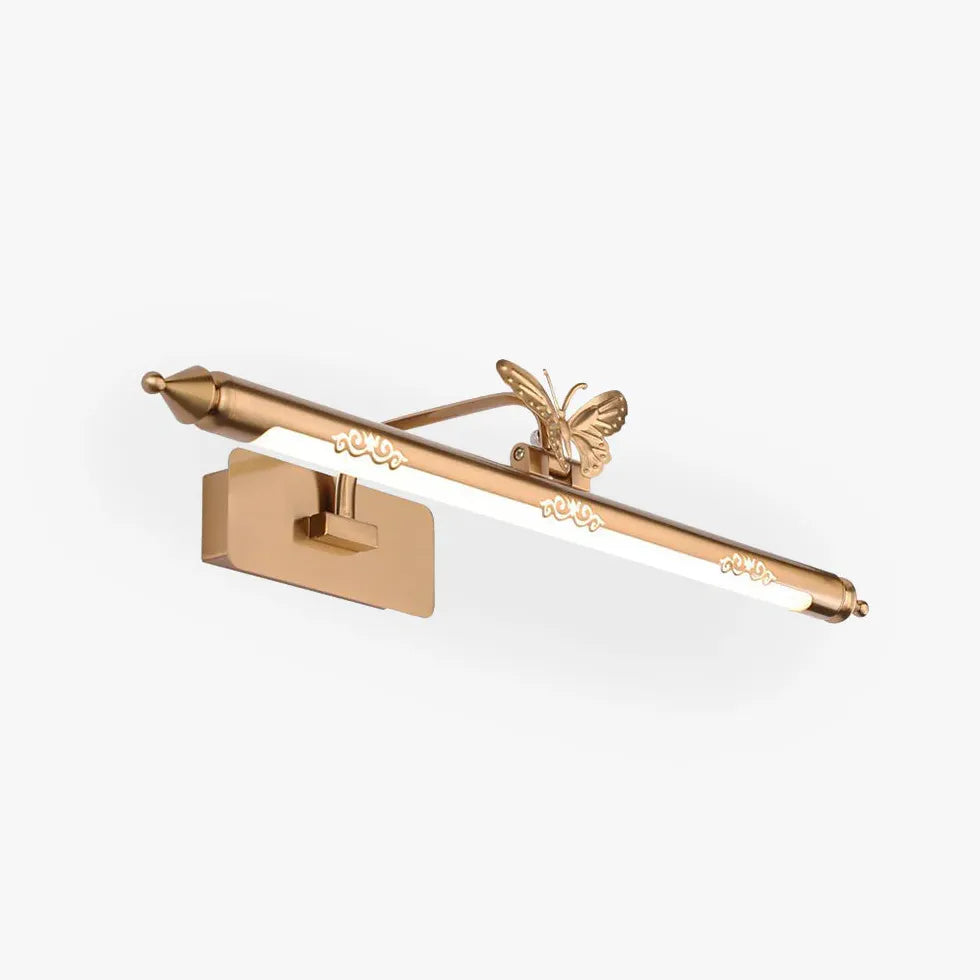 Wandlampen vintage style koperkleur vlindervorm badkamer