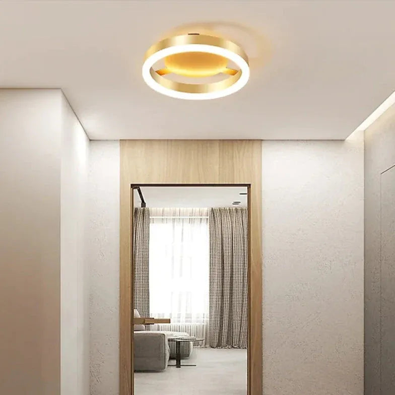Ronde led lamp goud gang