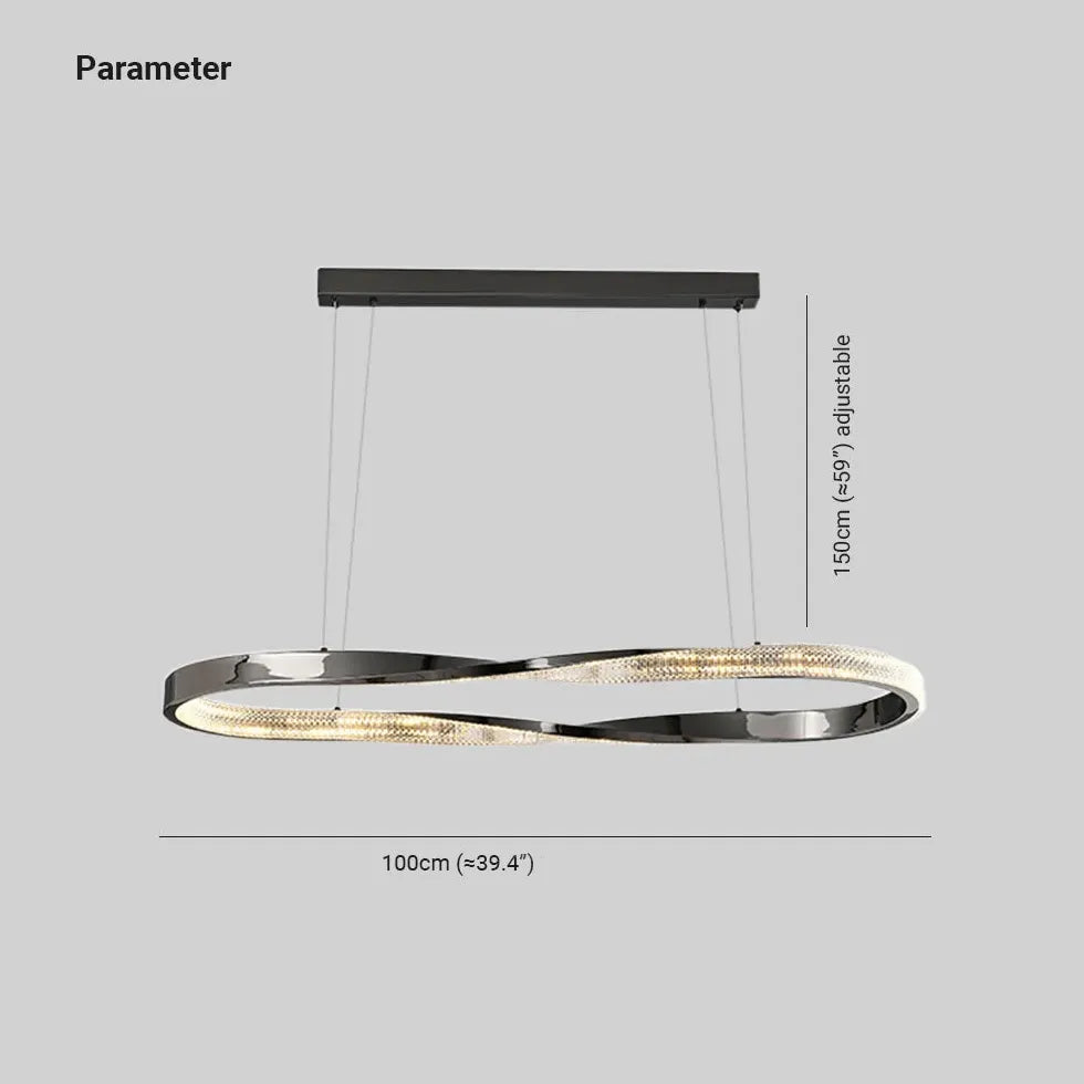 Hanglamp koperkleurig gekruiste ring woonkamer