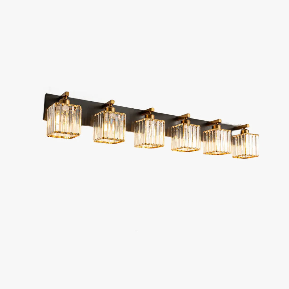 Wandlamp badkamer messing met kristalaccenten
