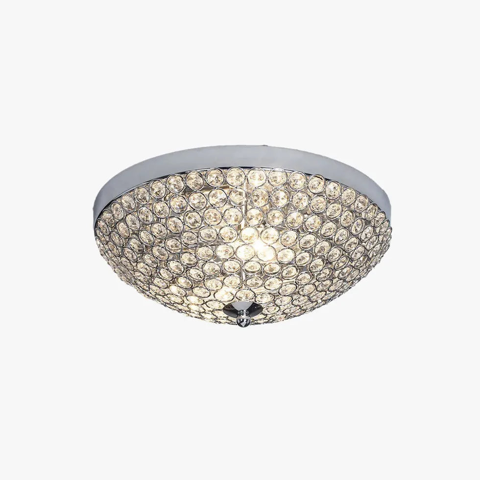 Plafonniere kristal met moderne kralen