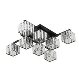 Lamp plafond kubusvormige glazen kap slaapkamer