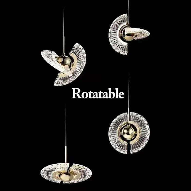 Hanglamp kristal goud led slaapkamer