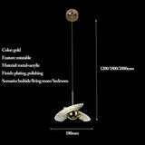 Hanglamp kristal goud led slaapkamer