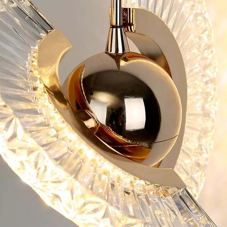 Hanglamp kristal goud led slaapkamer