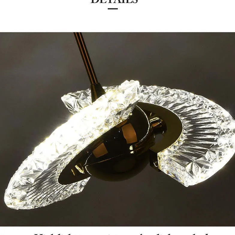 Hanglamp kristal goud led slaapkamer