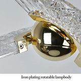 Hanglamp kristal goud led slaapkamer