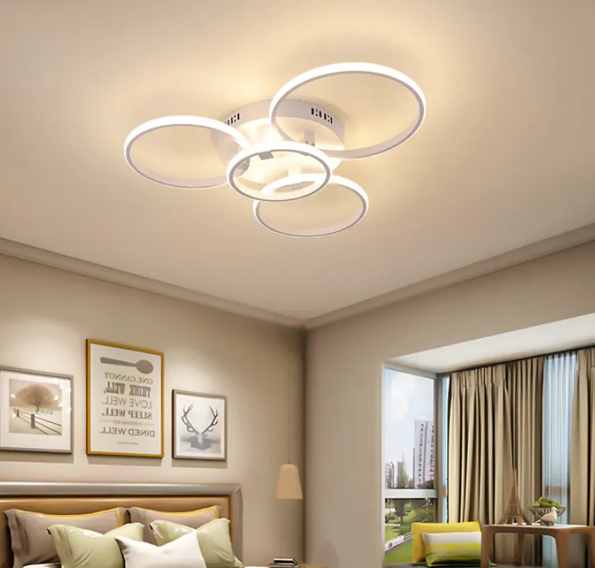 Plafondlamp led woonkamer zwarte polycyclisch ontwerp