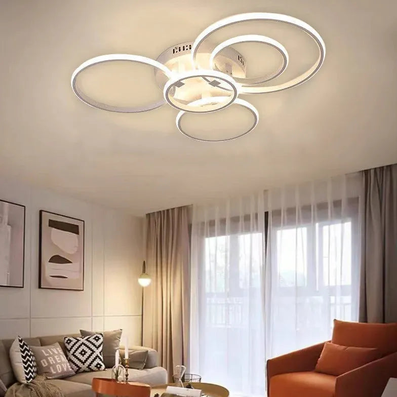 Plafondlamp led woonkamer zwarte polycyclisch ontwerp