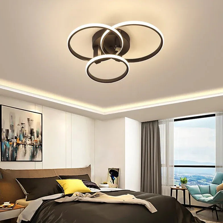 Plafondlamp led woonkamer zwarte polycyclisch ontwerp